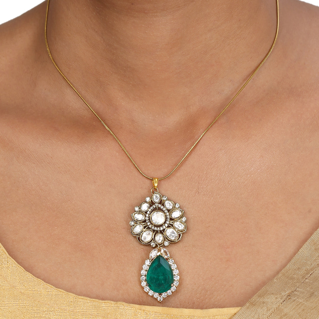 22k Gold Plated Sampada Manikarnika Pendant set