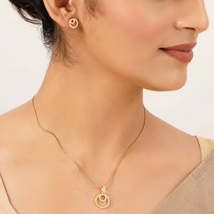 22k Gold Plated Gulnaar Shree Pendant Set