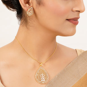 22k Gold Plated Gulnaar Chakra Necklace Set