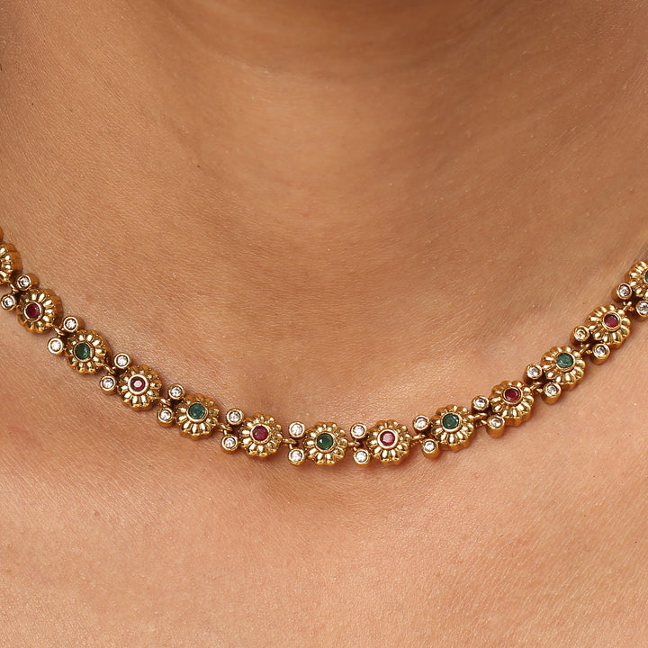 22k Gold Plated Kanchan Shantidevi Necklace Set