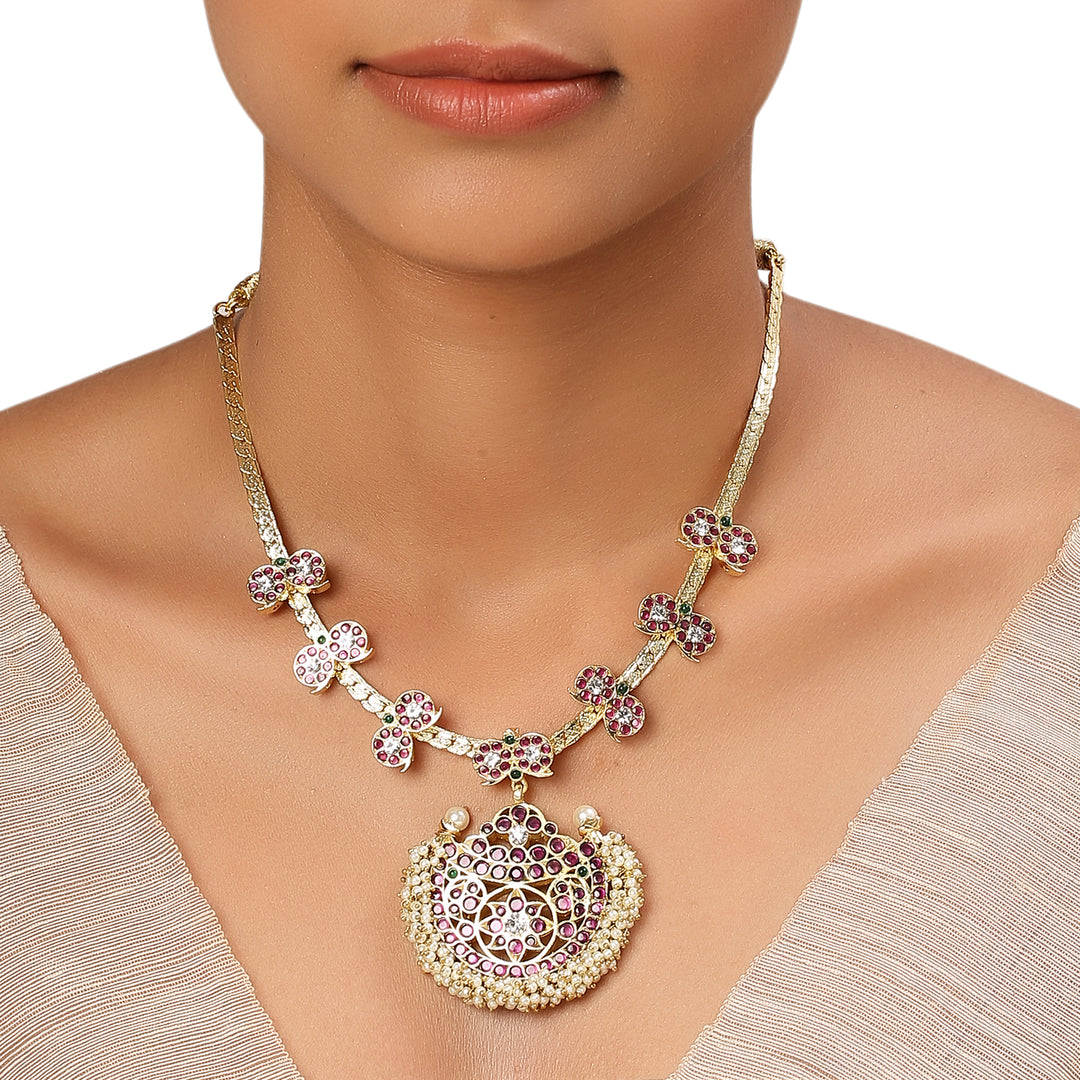 22k Gold Plated Kanchan Somalata Necklace