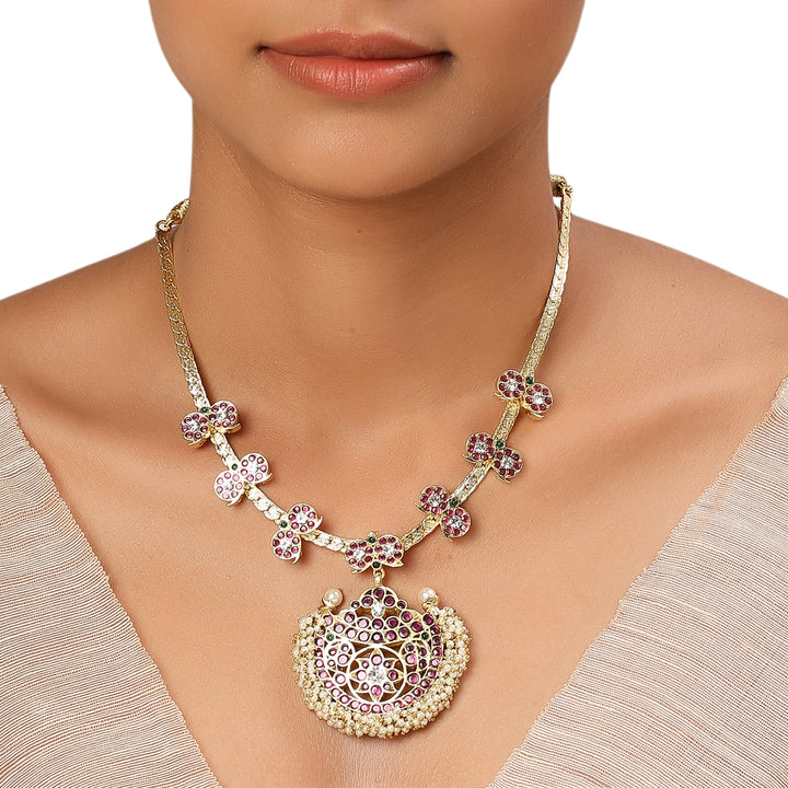 22k Gold Plated Kanchan Somalata Necklace