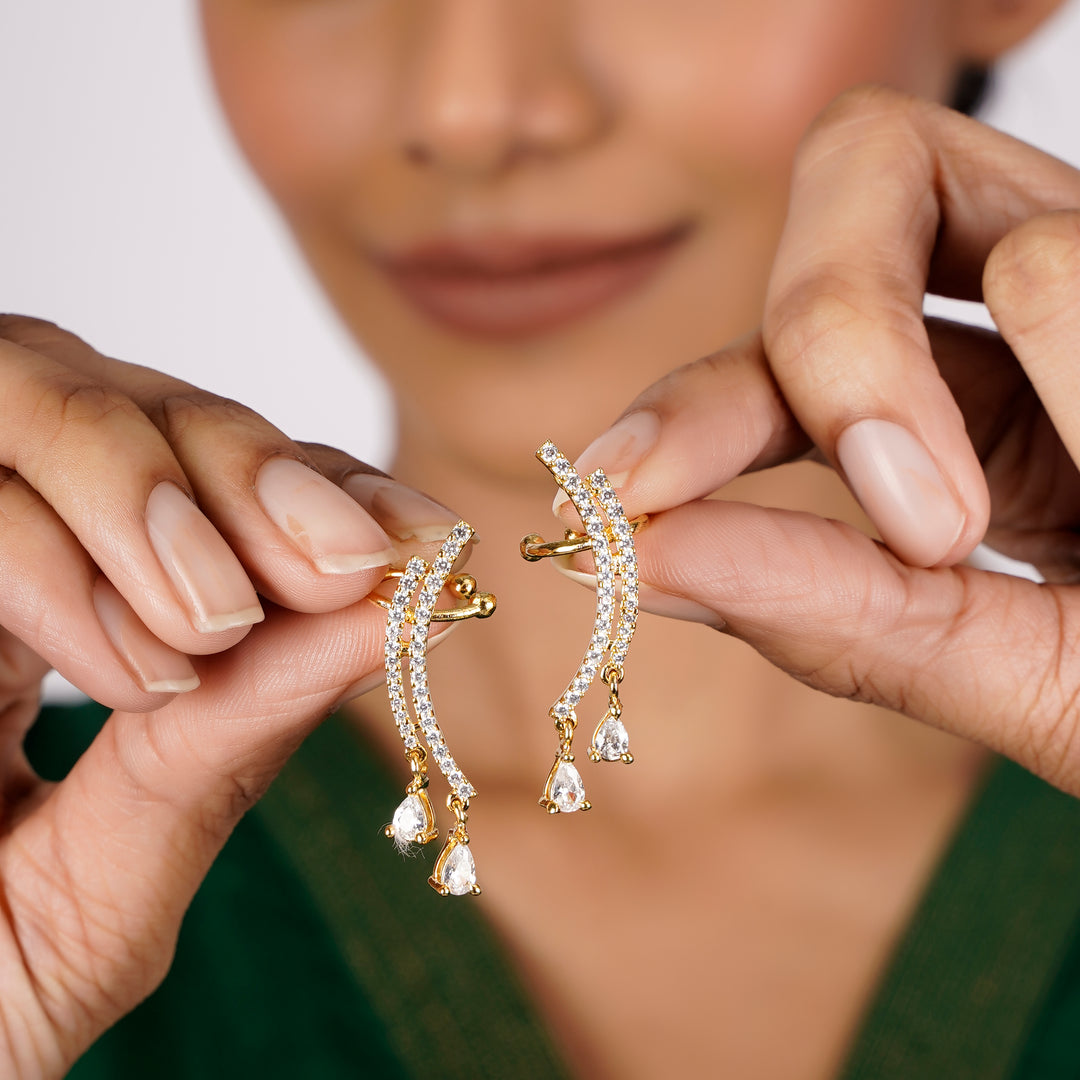 22k Gold Plated Jhilmil Bliss Earclips
