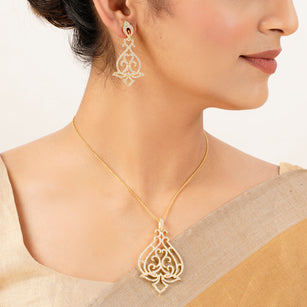 22k Gold Plated Gulnaar Kalika Necklace Set