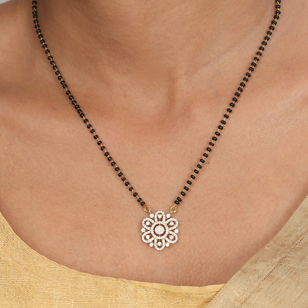 22k Gold Plated Sampada Yajnika Mangalsutra Set