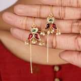 22k Gold Plated Sui Dhaga Tvarita Earring
