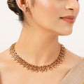 22k Gold Plated Sunheri Tarini Necklace Set