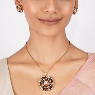 22k Gold Plated Nyra Xarina Pendant Set