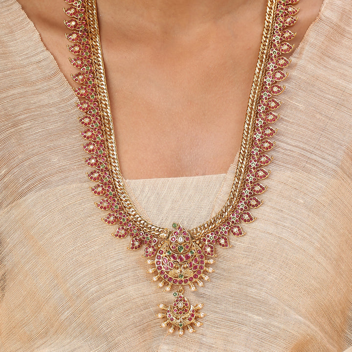 22k Gold Plated Kanchan Aishwarya Necklace Set
