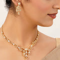 22k Gold Plated Gulnaar Kesar Necklace Set