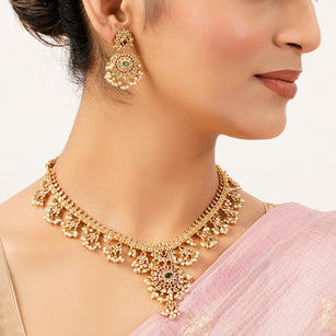 22k Gold Plated Sunheri Maharani Necklace Set
