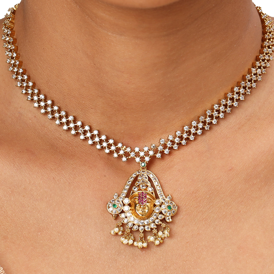 22k Gold Plated Kanchan Chitra Necklace Set