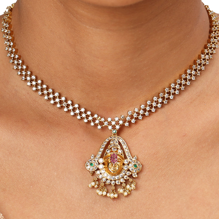 22k Gold Plated Kanchan Chitra Necklace Set