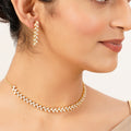 22k Gold Plated Gulnaar Rekha Necklace Set