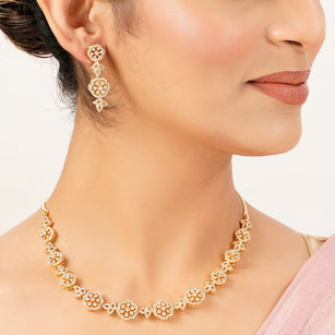 22k Gold Plated Gulnaar Shaila Necklace Set