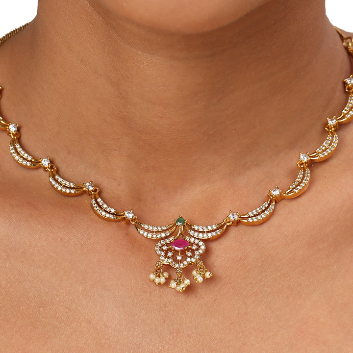 22k Gold Plated Kanchan Devashree Necklace Set