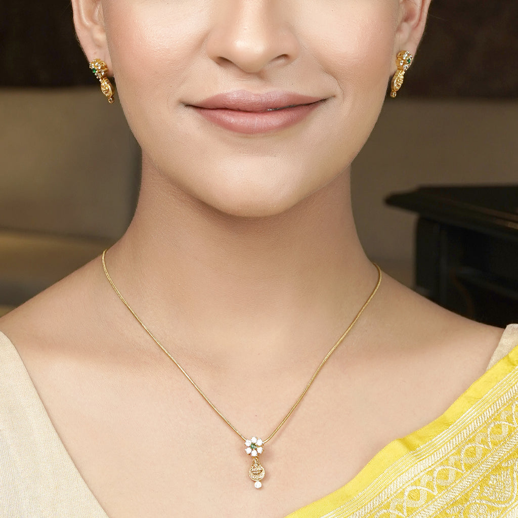 22k Gold Plated Suvarna Jalika Pendant