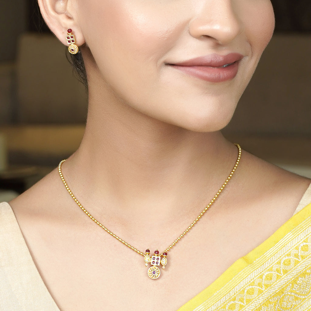 22k Gold Plated Suvarna Kavach Pendant