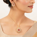 22k Gold Plated Gulnaar Tara Pendant Set