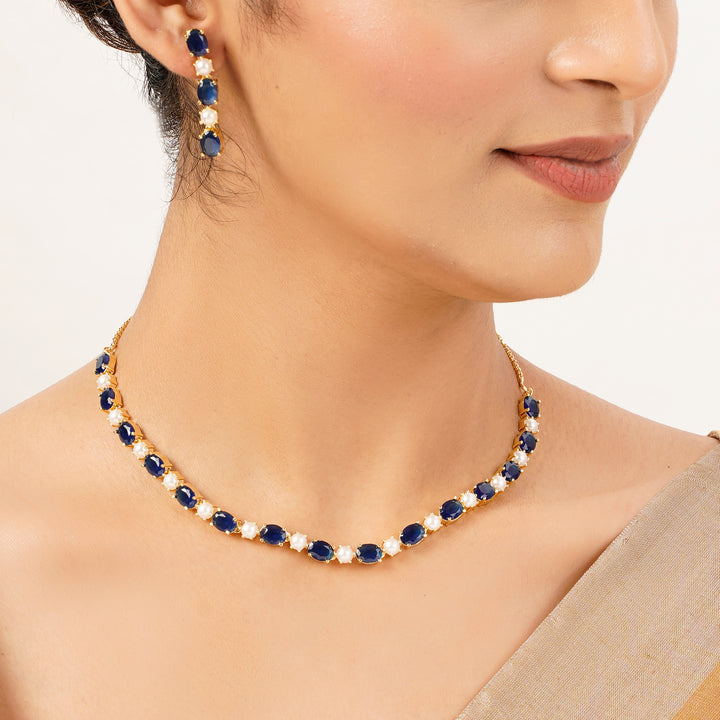 22k Gold Plated Gulnaar Neer Necklace Set