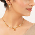 22k Gold Plated Gulnaar Komal Necklace Set