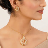22k Gold Plated Gulnaar Kalash Necklace Set
