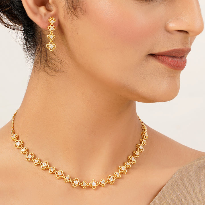 22k Gold Plated Gulnaar Prerna Necklace Set