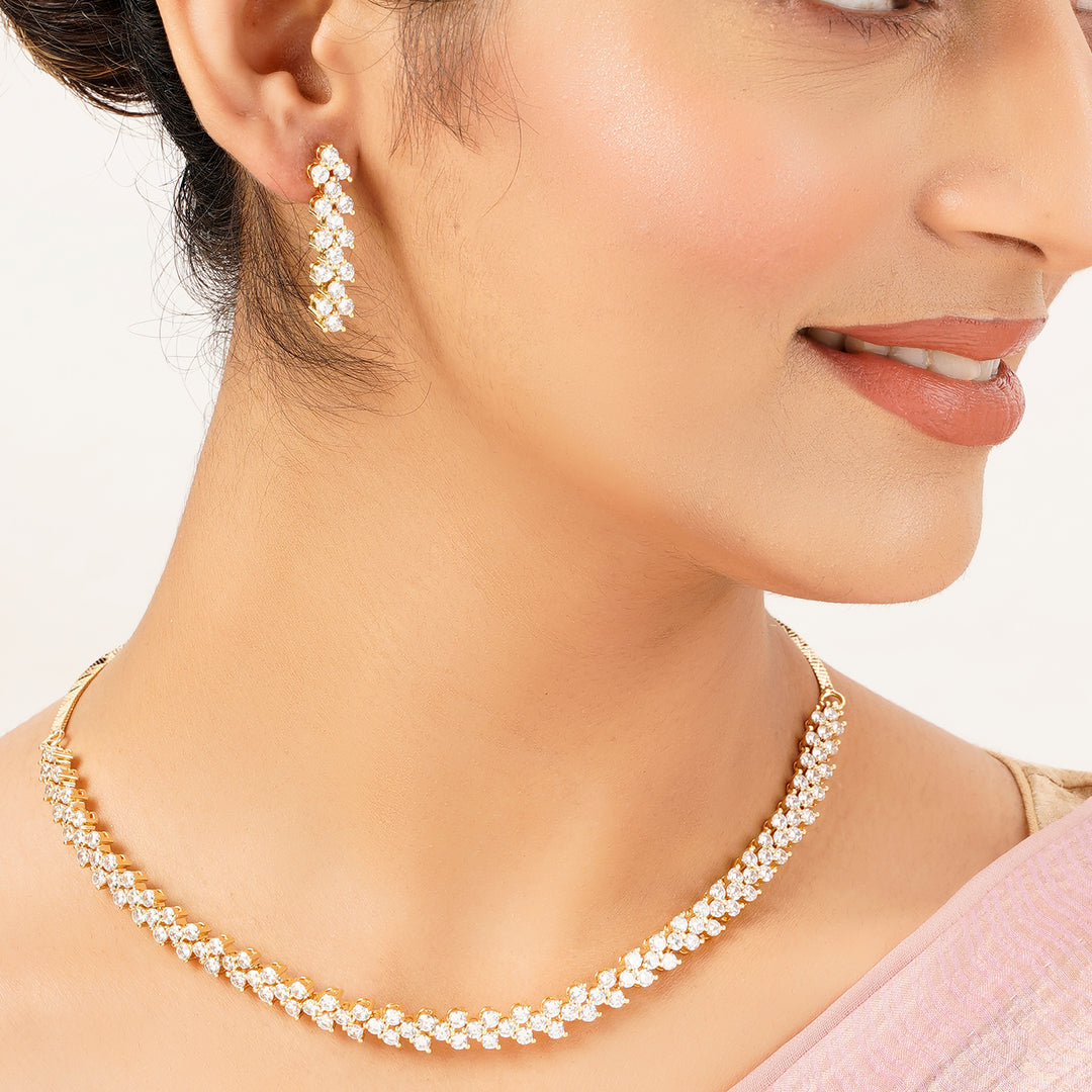 22k Gold Plated Gulnaar Komal Necklace Set
