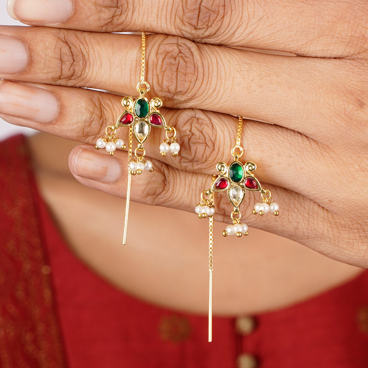 22k Gold Plated Sui Dhaga Aranya Earring