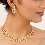 22k Gold Plated Gulnaar Kanti Necklace Set