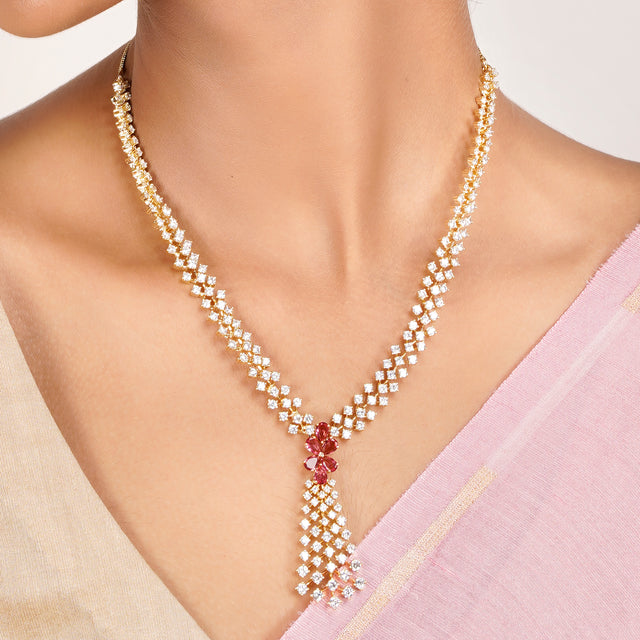 22k Gold Plated Zivara Rasmi Necklace Set