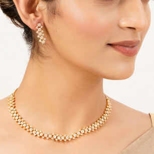 22k Gold Plated Gulnaar Saaj Necklace Set