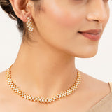 22k Gold Plated Gulnaar Saaj Necklace Set