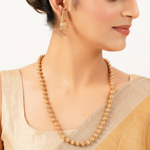 22k Gold Plated Sunheri Gajra Necklace Set