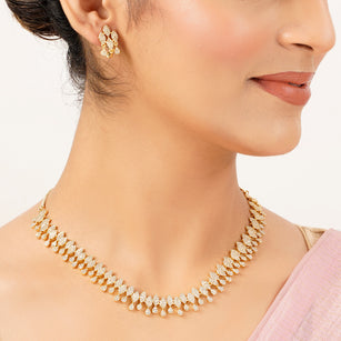 22k Gold Plated Gulnaar Teer Necklace Set