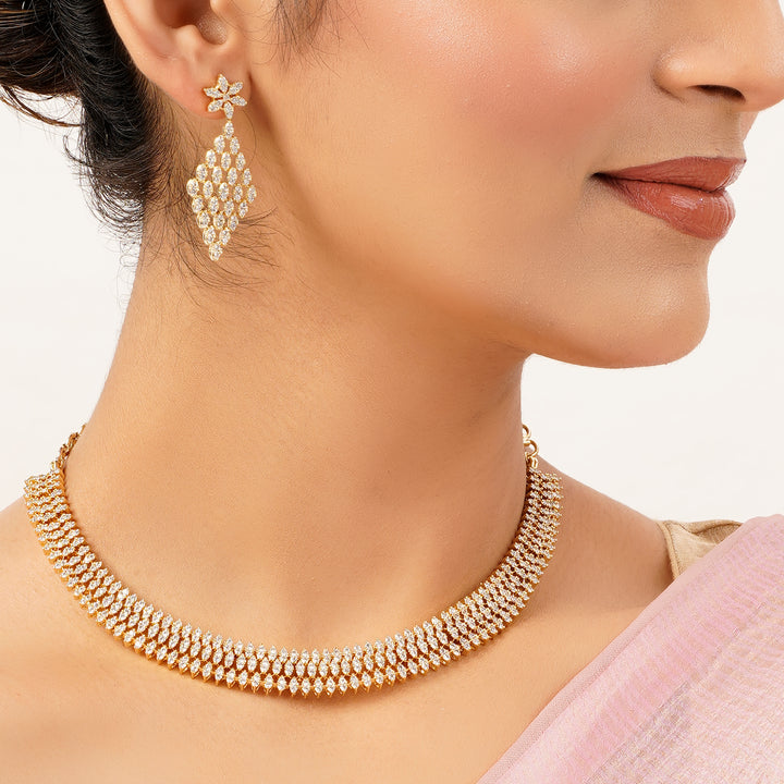 22k Gold Plated Gulnaar Kanthi Necklace Set