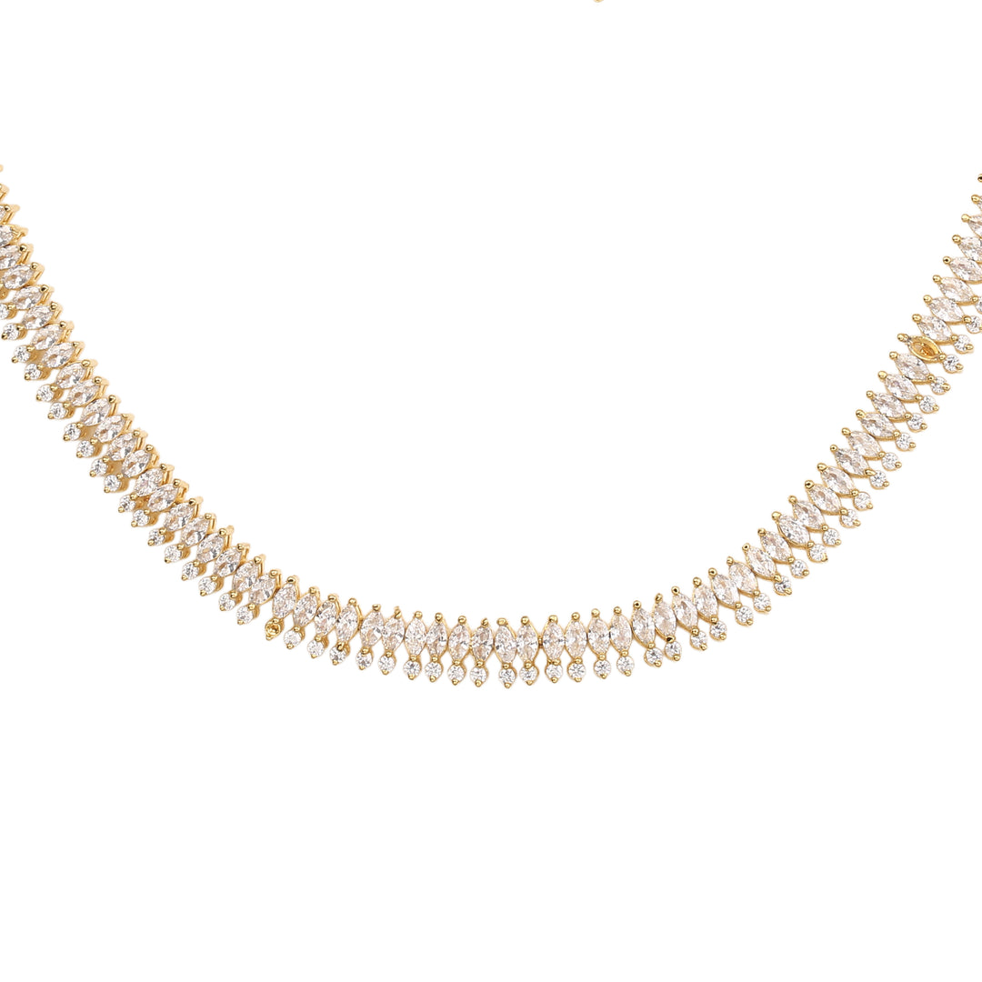 22k Gold Plated Gulnaar Nitya Necklace Set