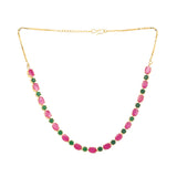 22k Gold Plated Gulnaar Rang Necklace Set