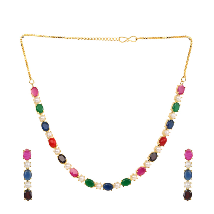 22k Gold Plated Gulnaar Valli Necklace Set