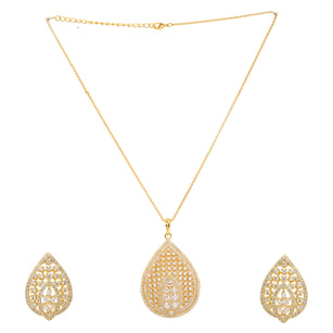22k Gold Plated Gulnaar Chakra Necklace Set