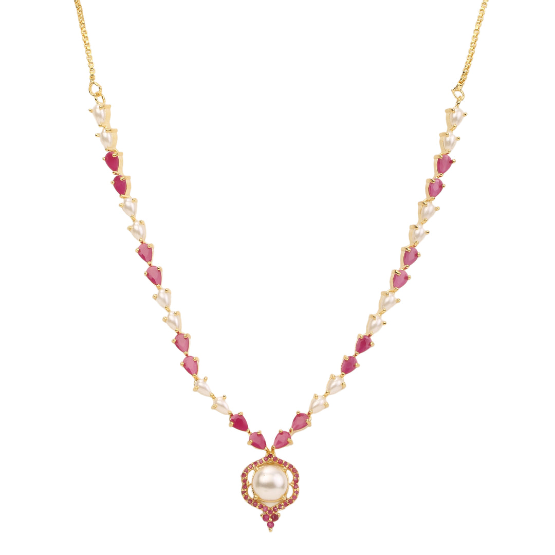 22k Gold Plated Gulnaar Mohini Necklace Set