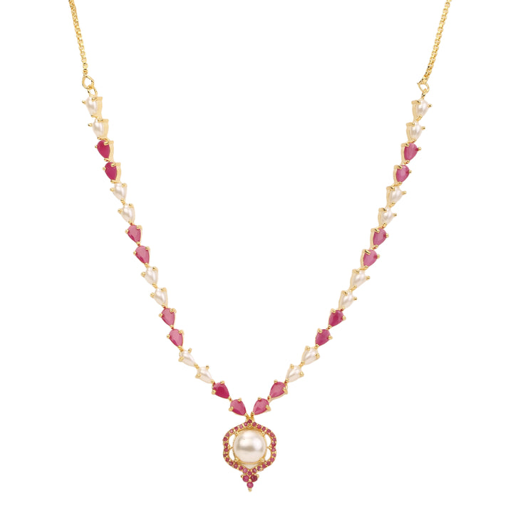 22k Gold Plated Gulnaar Mohini Necklace Set