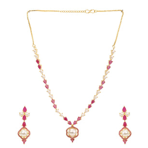 22k Gold Plated Gulnaar Mohini Necklace Set