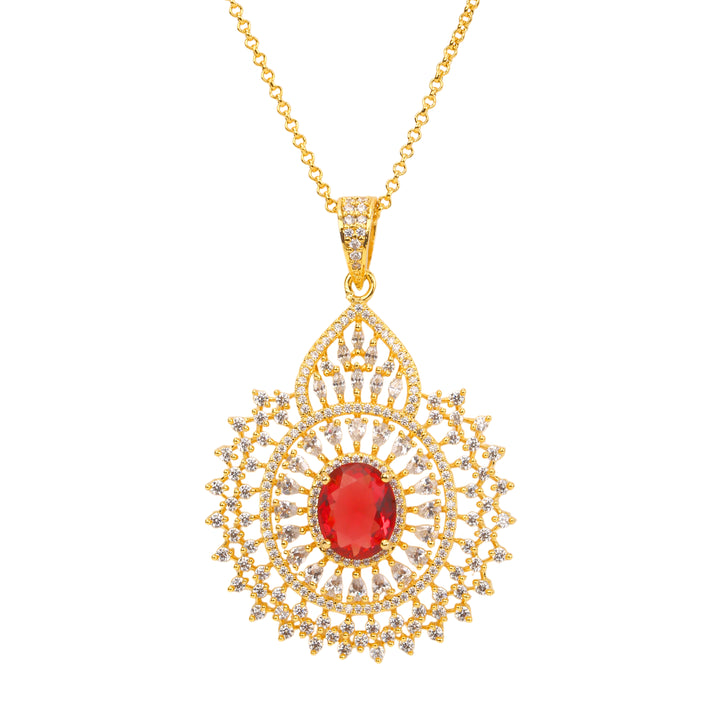 22k Gold Plated Gulnaar Tara Pendant Set