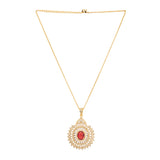 22k Gold Plated Gulnaar Tara Pendant Set