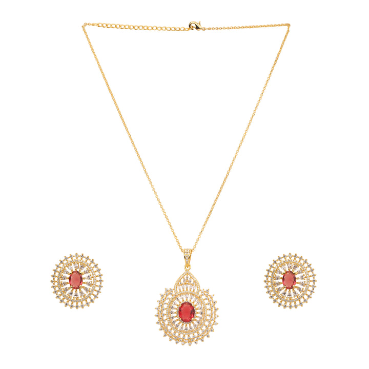 22k Gold Plated Gulnaar Tara Pendant Set