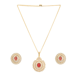 22k Gold Plated Gulnaar Tara Pendant Set