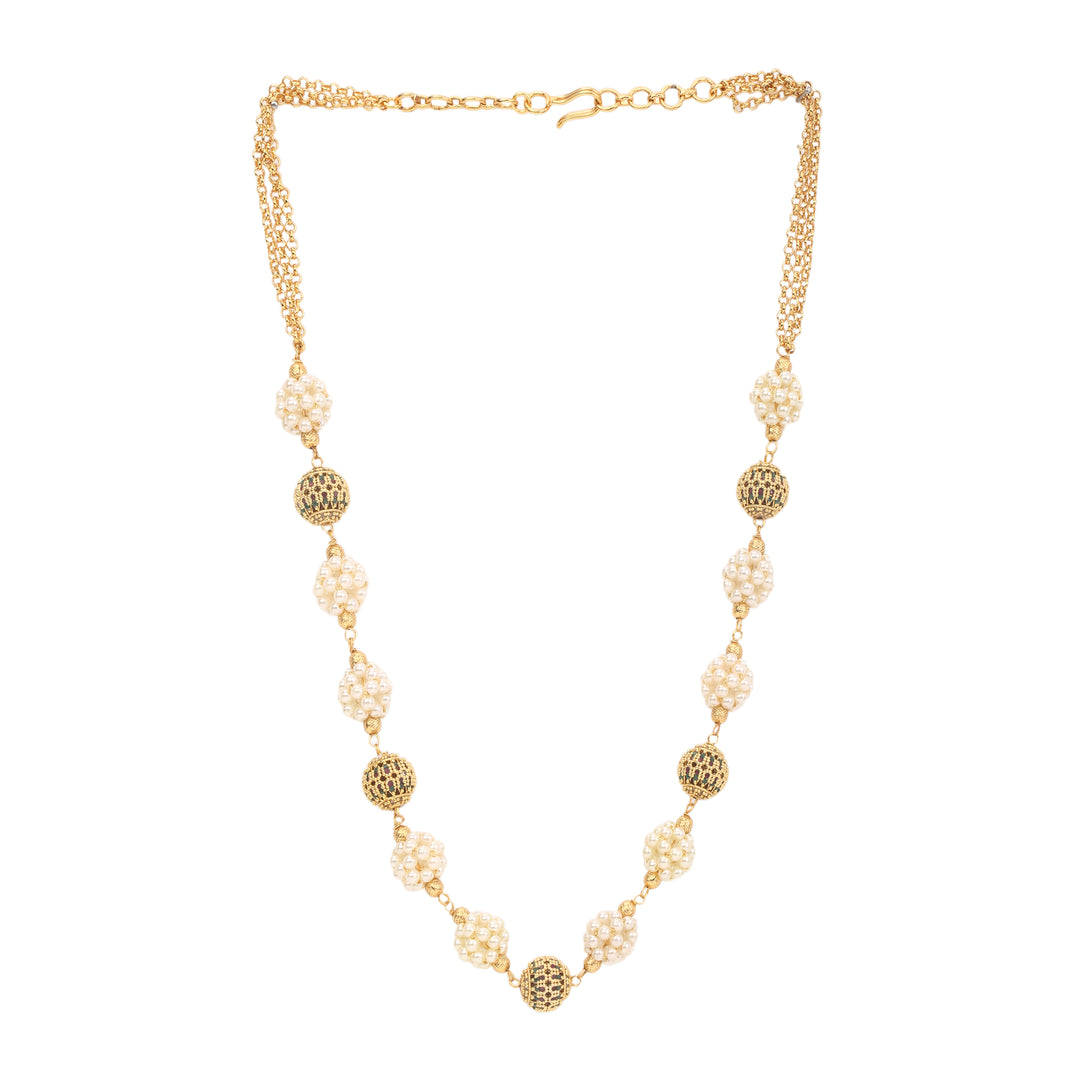 22k Gold Plated Sunheri Pushpa Necklace Set