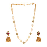22k Gold Plated Sunheri Pushpa Necklace Set