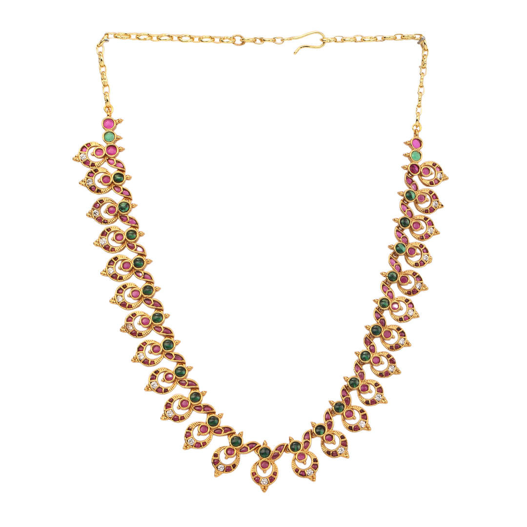 22k Gold Plated Sunheri Tarini Necklace Set